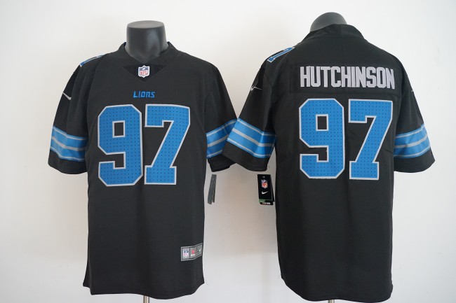 Detroit Lions  97 Aidan Hutchinson Football Jersey Legend Black