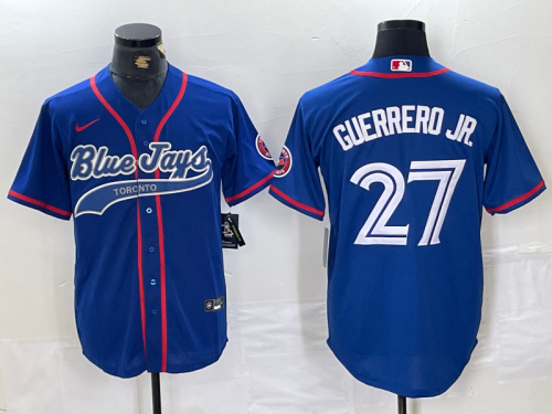 Nike Toronto Blue Jays 27 Vladimir Guerrero Jr. Baseball Jersey Blue