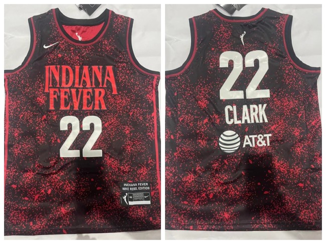 Indiana Fever  22 Caitlin Clark College Basketball Jersey Dark red
