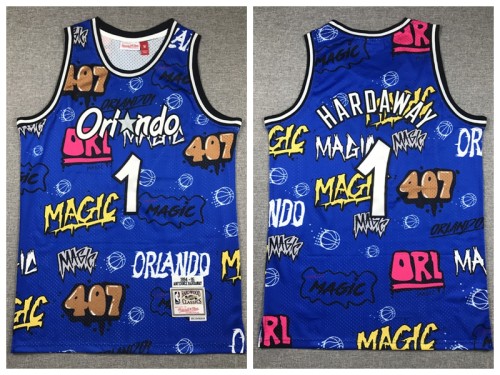 Orlando Magic 1 Penny Hardaway Basketball Jersey Graffiti