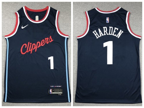 Nike L.A. Clippers 1 James Harden Basketball Jersey Navy Blue