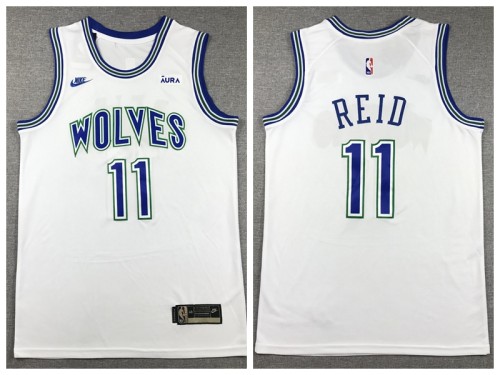 Nike Minnesota Timberwolv 11 Naz Reid Basketball Jersey White
