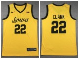 Iowa Hawkeyes 22 Caitlin Clark College Basketball Jersey Yellow