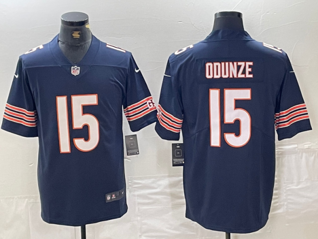 Chicago Bears 15 Rome Odunze Football Jersey Legendary Blue