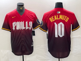 Nike Philadelphia Phillie 10 J.T. Realmuto Baseball Jersey Red City Edition