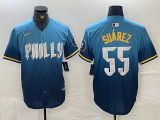 Nike Philadelphia Phillie 55 Ranger Suarez Baseball Jersey City Edition