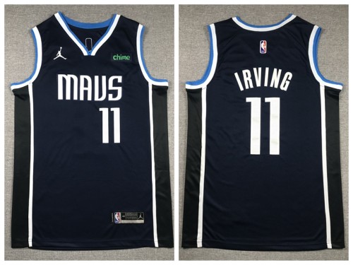 Jordan Dallas Mavericks 11 Kyrie Irving Basketball Jersey Navy Blue