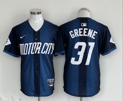 Detroit Tigers 31 Riley Greene Nike Navy 2024 City Connect Limited Jersey