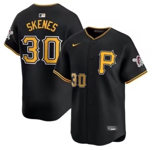 Nike Pittsburgh Pirates 30 Paul Skenes  Baseball Jersey Black