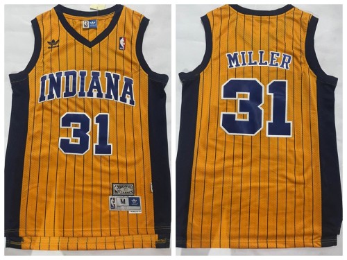 Indiana Pacers 31 Reggie Miller Basketball Jersey Yellow