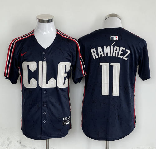 Cleveland Guardians 11 José Ramírez Nike Navy 2024 City Connect Limited Jersey