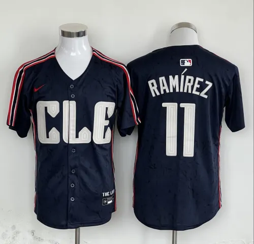 Cleveland Guardians 11 José Ramírez Nike Navy 2024 City Connect Limited Jersey