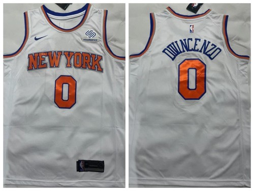 New York Knicks 0 Donte DiVincenzo Basketball Jersey White