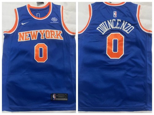 New York Knicks 0 Donte DiVincenzo Basketball Jersey Blue