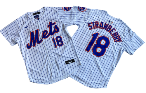 New York Mets 18 Darryl Strawberry Baseball Jersey White