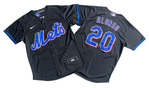 New York Mets 20 Pete Alonso Baseball Jersey Black