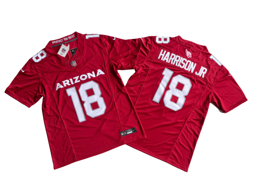 Arizona Cardinals 18 Marvin Harrison Jr Nike Red Vapor F.U.S.E. Limited Jersey