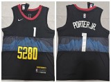 Nike Denver Nuggets 1 Michael Porter Jr.Basketball Jersey Navy Blue City version