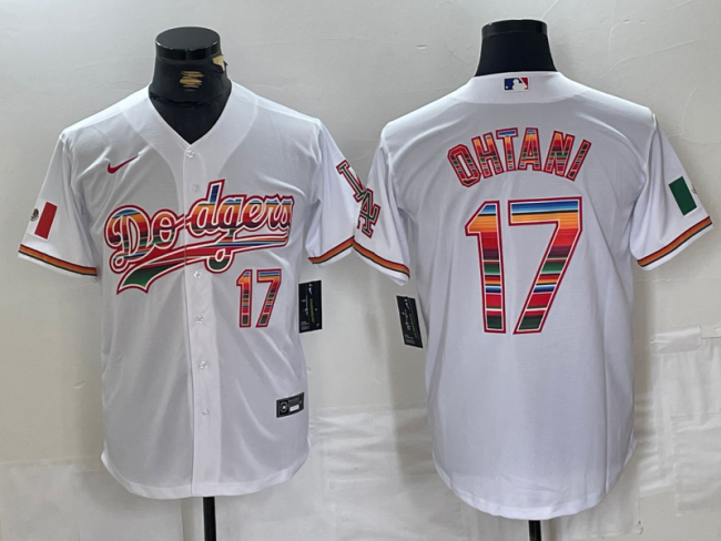 Nike Los Angeles Dodgers 17 Shohei Ohtani Baseball Jersey White fashion