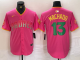 Nike San Diego Padres 13 Manny Machado Baseball Jersey Pink