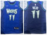 Nike Minnesota Timberwolv 11 Naz Reid Basketball Jersey Blue