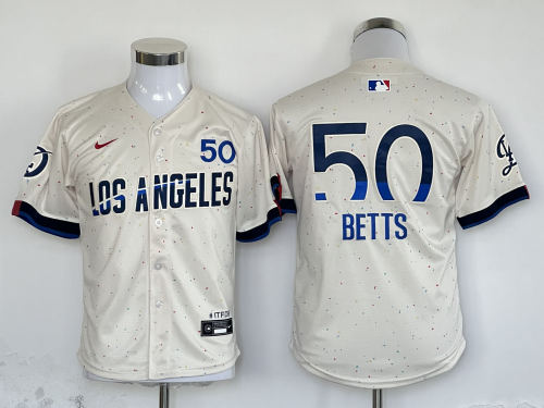 Youth Nike Los Angeles Dodgers 50 Mookie Betts Baseball Jersey fashion