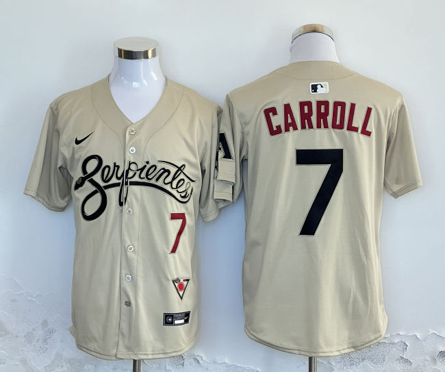 Nike Arizona Diamondbacks 7 Corbin Carroll Baseball Jersey apricot color