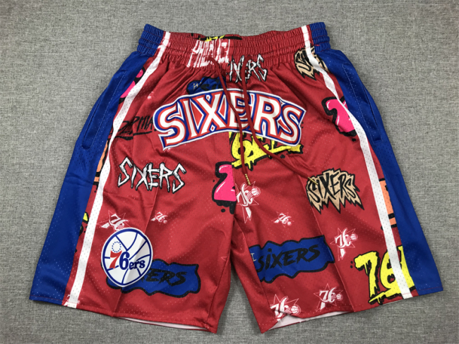 Pocket pants 76 people graffiti red