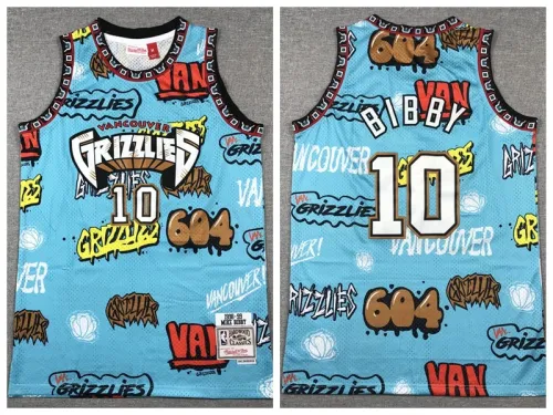 Memphis Grizzlies 10 Mike Bibby Basketball Jersey Graffiti