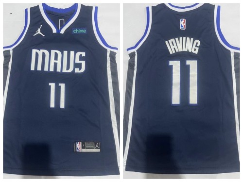 Youth Jordan Dallas Mavericks 11 Kyrie Irving Basketball Jersey Navy Blue