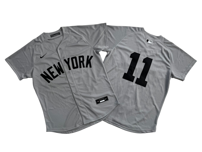 New York Yankees 11 Anthony Volpe Nike Gray Away Limited Player Jersey