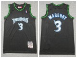 Minnesota Timberwolv 3 Stephon Marbury Basketball Jersey Black Retro