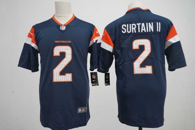 Denver Broncos 2 Patrick Surtain II Football Jersey Limited Navy Blue