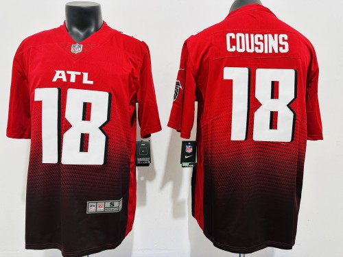 Atlanta Falcons 18 Kirk Cousins Football Jersey Legend Red
