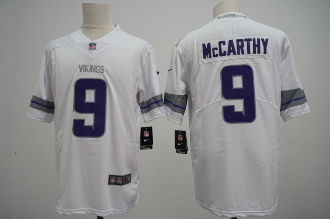 Minnesota Vikings 9 J.J. McCarthy Football Jersey White