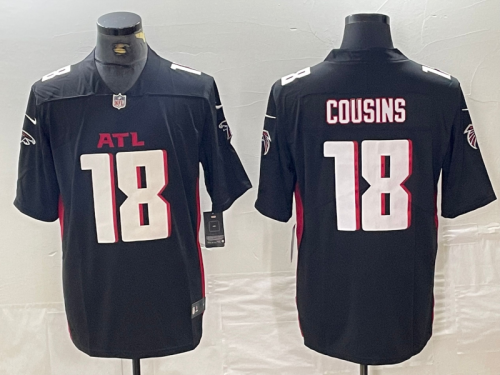 Atlanta Falcons 18 Kirk Cousins Football Jersey Legend Black
