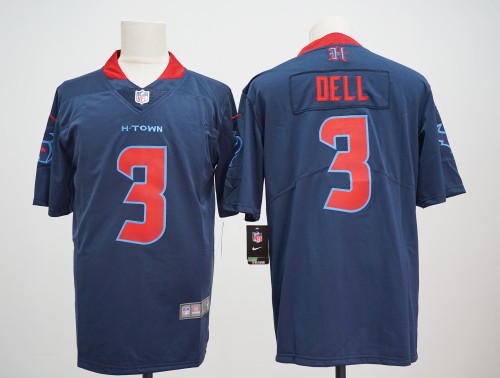 Houston Texans 3 Tank Dell Football Jersey Legend Navy Blue