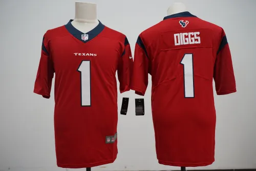 Houston Texans 1 Stefon Diggs Football Jersey Legend Red
