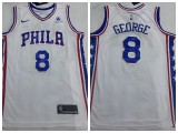 Nike Philadelphia 8 Paul George Basketball Jersey White