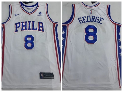 Nike Philadelphia 8 Paul George Basketball Jersey White