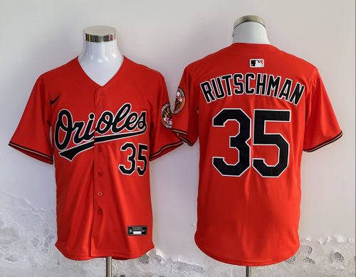 Nike Baltimore Orioles 35 Adley Rutschman Baseball Jersey Orange