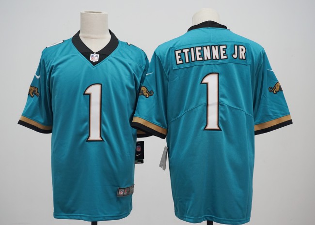Jacksonville Jaguars 1 Travis Etienne Jr Football Jersey Legend Green