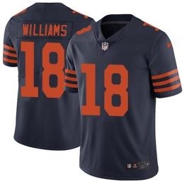 Chicago Bears 18 Caleb Williams Football Jersey Legendary navy Blue