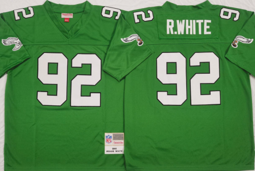 Philadelphia Eagles 92 Reggie White Football Jersey Green Retro
