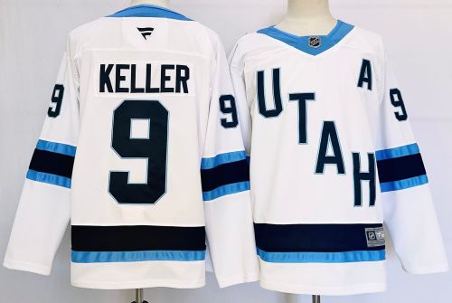 Fanatics Utah New Team 9 Clayton Keller Ice Hockey Jersey White