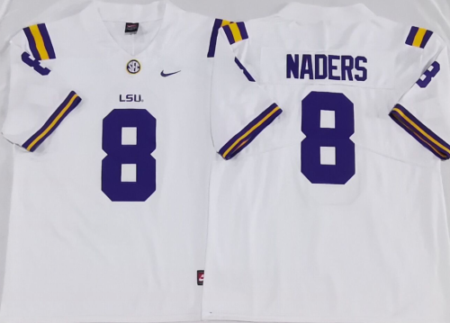LSU Tigers 8 Malik Nabers College Football Jersey White
