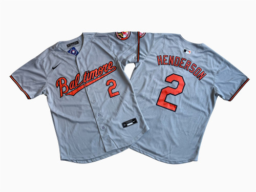 Baltimore Orioles 2 Gunnar Henderson Nike Gray Limited Player Jersey