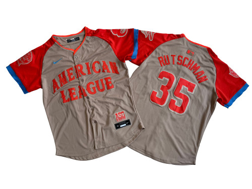 American League 35 Gunnar Henderson Nike Cream 2024 MLB All-Star Game Limited Player Jersey