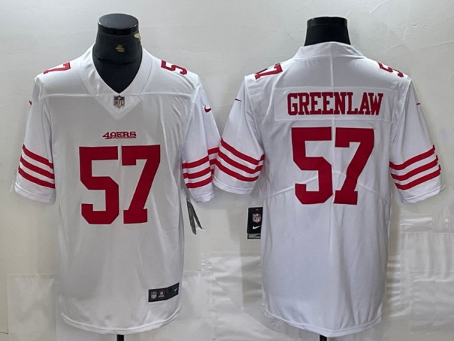 San Francisco 49ers 57 Dre Greenlaw Football Jersey Legend White