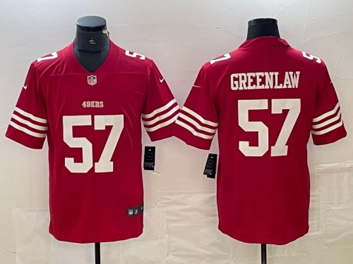 San Francisco 49ers 57 Dre Greenlaw Football Jersey Legend Red